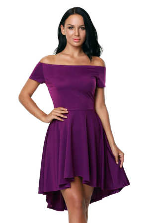 Purple All The Rage Skater Dress c1029