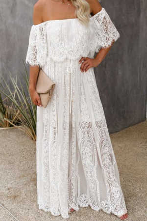 The Best Chapter Off The Shoulder Lace Maxi Dress 247f0