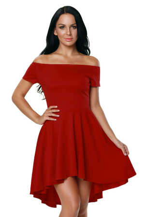 Hot Red All The Rage Skater Dress 10059